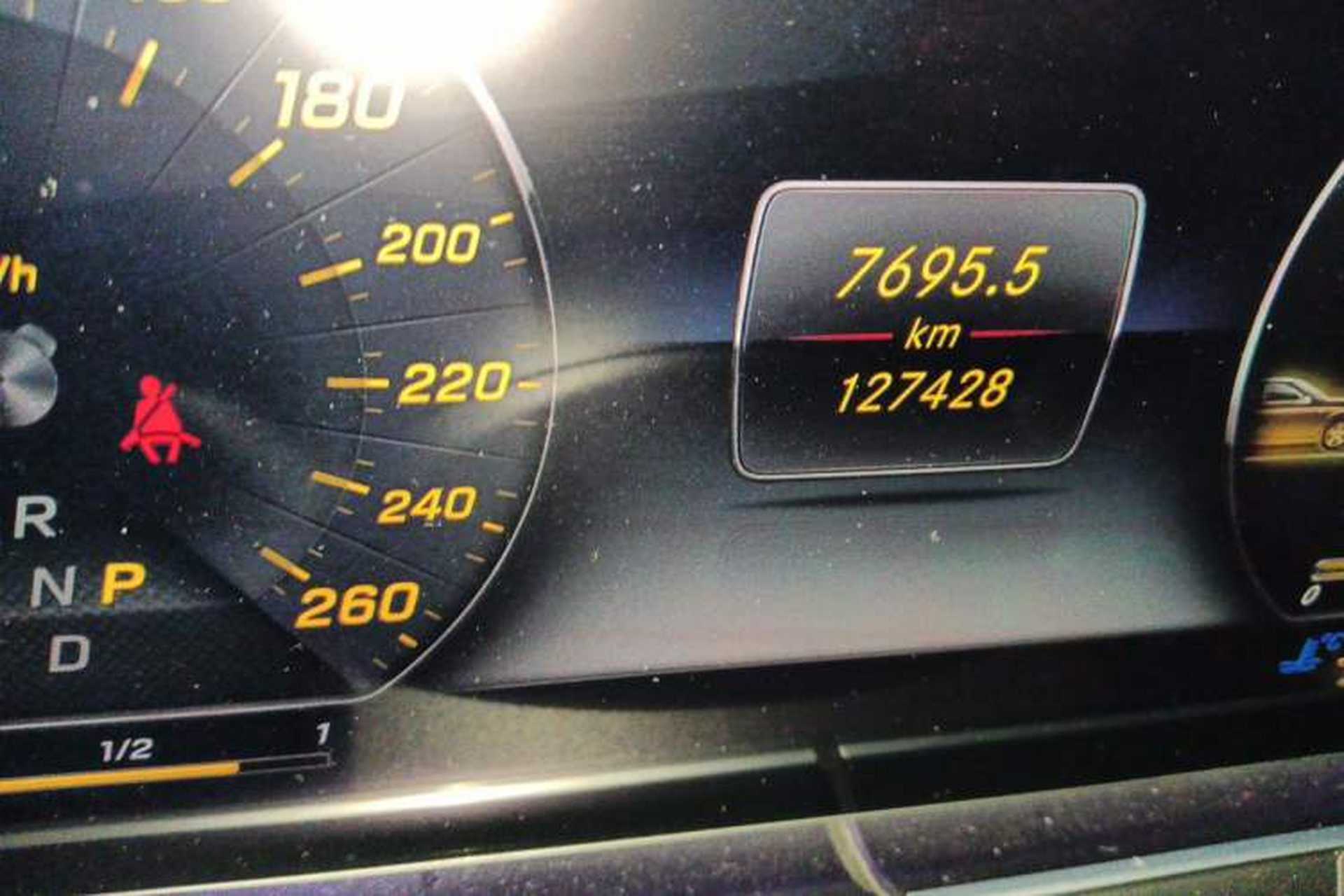 Used Mercedes-Benz E-Class 2017 E 300 L Sporty and Stylish Model Odometer Close Up