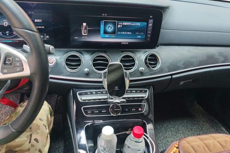 Used Mercedes-Benz E-Class 2017 E 300 L Sporty and Stylish Model Audio And AC Panel