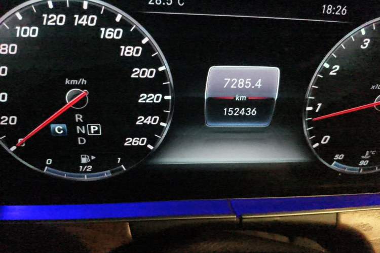 Used Mercedes-Benz E-Class 2018 Facelift E 320 L 4MATIC Odometer Close Up