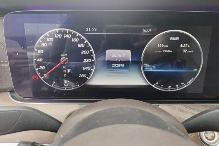 Used Mercedes-Benz E-Class 2018 E 300 L Luxury Model Odometer Close Up