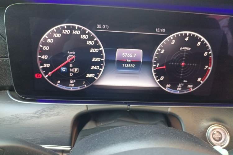 Used Mercedes-Benz E-Class 2018 E 300 L Sporty and Stylish Model Odometer Close Up