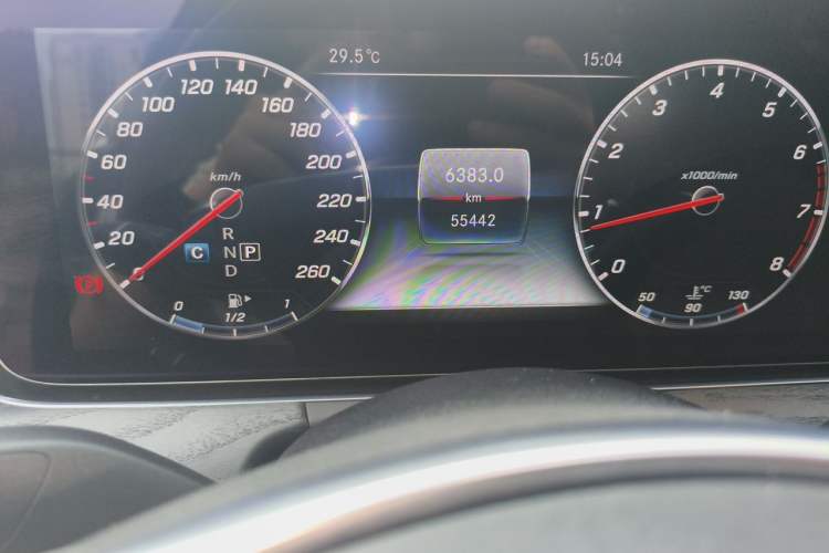 Used Mercedes-Benz E-Class 2018 Facelift E 200 L Sport Edition Odometer Close Up