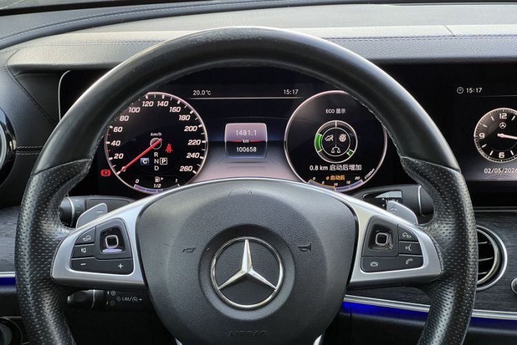 Used Mercedes-Benz E-Class 2018 E 200 L Sport Edition Odometer Close Up