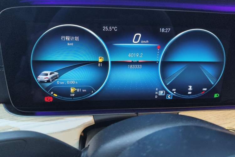 Used Mercedes-Benz E-Class 2018 Restyled E 300 L Sporty and Stylish Edition Odometer Close Up