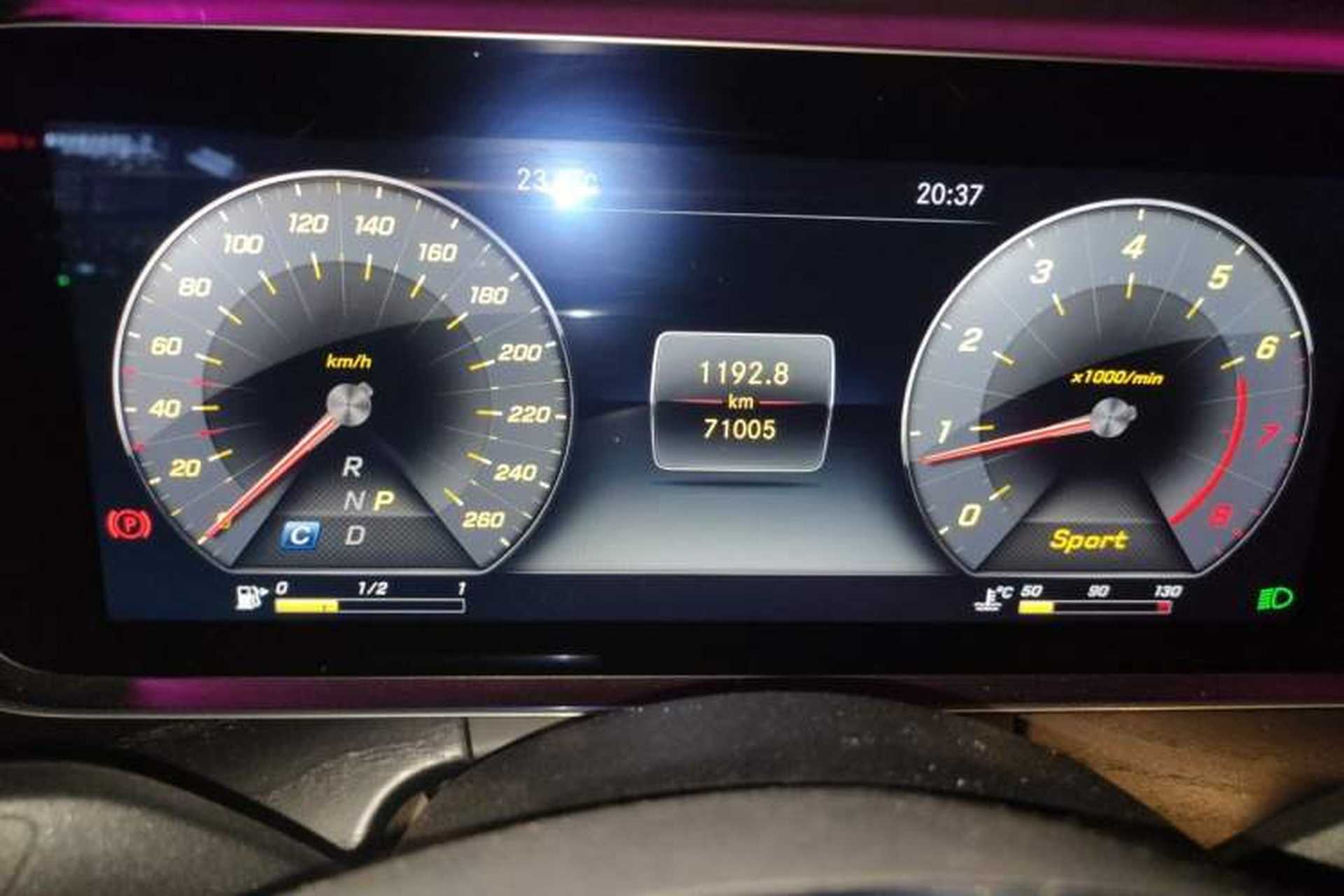 Used Mercedes-Benz E-Class 2018 Facelift E 200 L Sport Edition Odometer Close Up