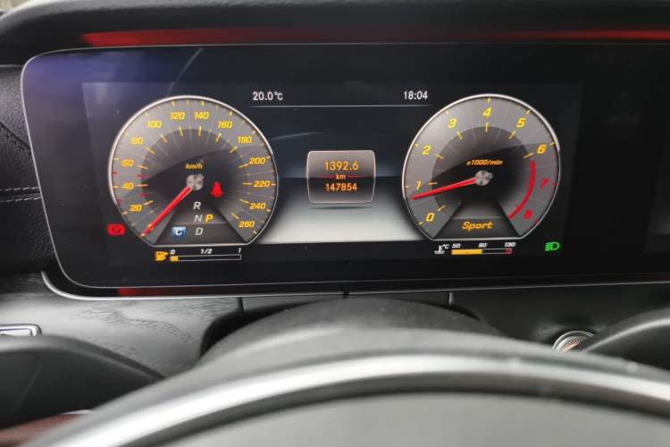 Used Mercedes-Benz E-Class 2018 Restyled E 300 L Sporty and Stylish Edition Odometer Close Up