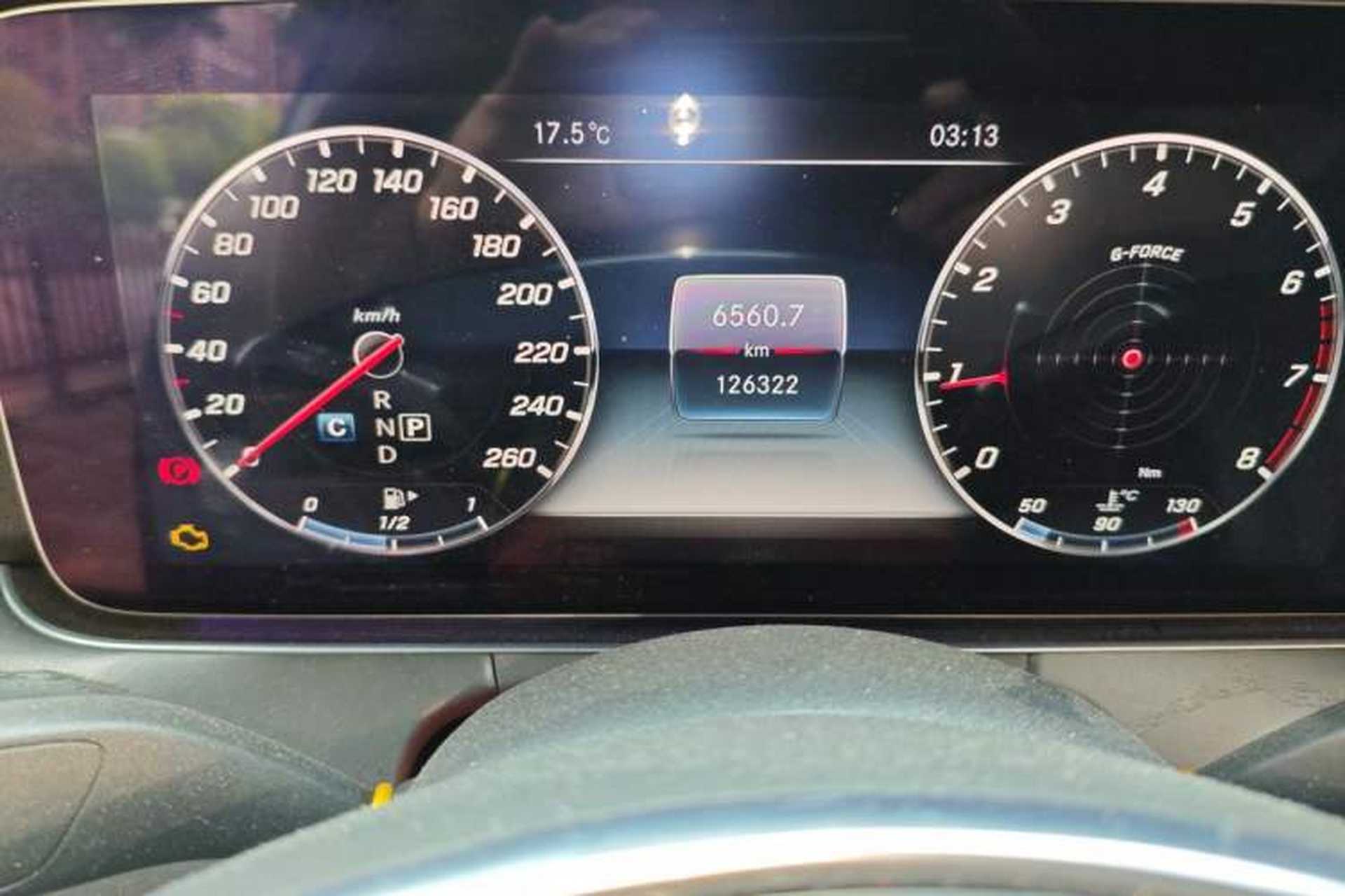 Used Mercedes-Benz E-Class 2018 Facelift E 200 L Sport Edition Odometer Close Up