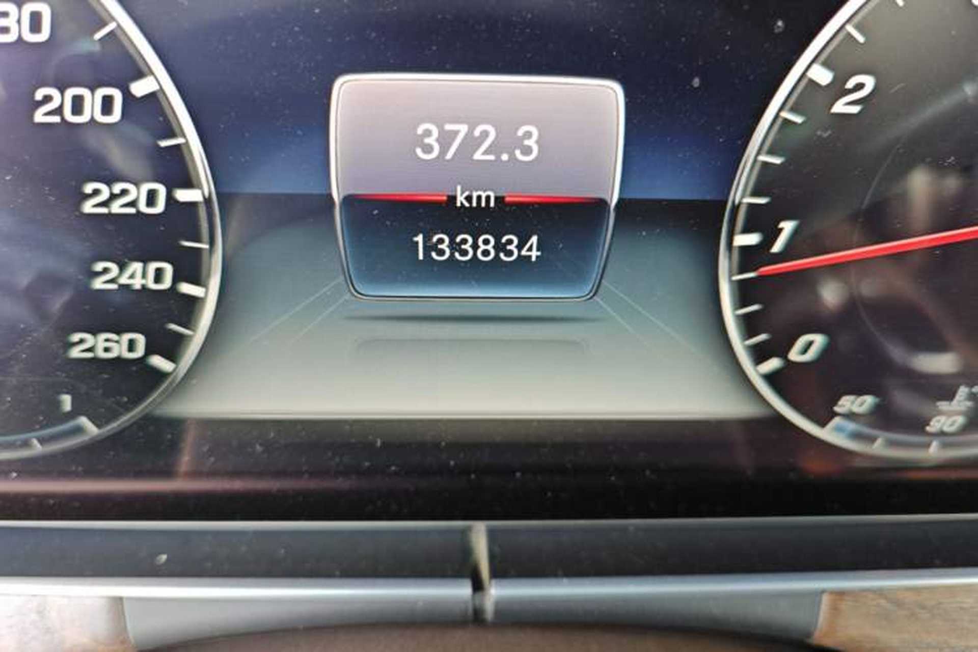 Used Mercedes-Benz E-Class 2018 E 300 L Luxury Model Odometer Close Up