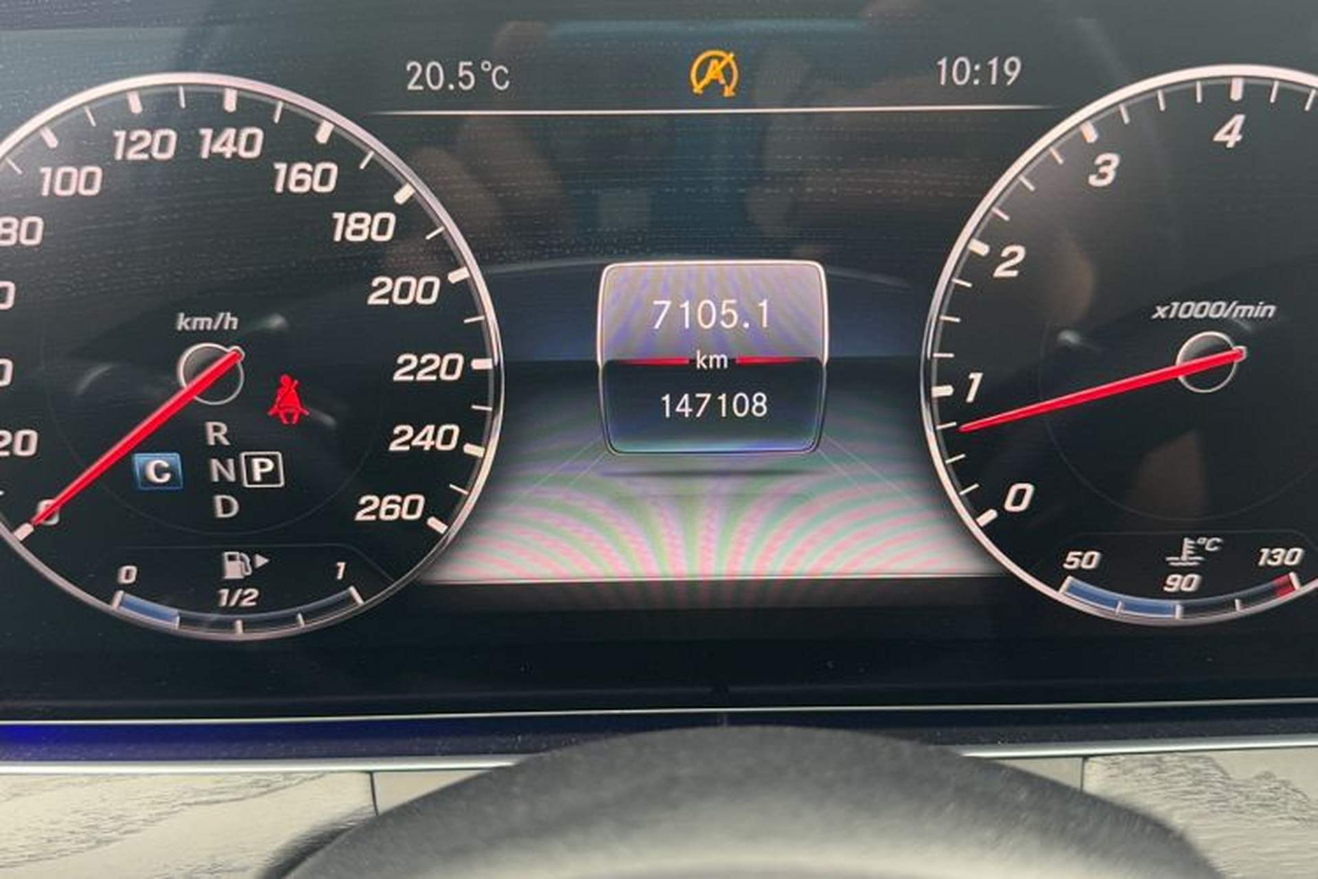 Used Mercedes-Benz E-Class 2018 Facelift E 200 L Sport Edition Odometer Close Up