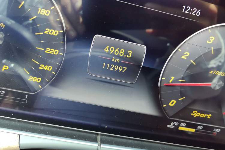 Used Mercedes-Benz E-Class 2018 Facelift E 200 L Odometer Close Up