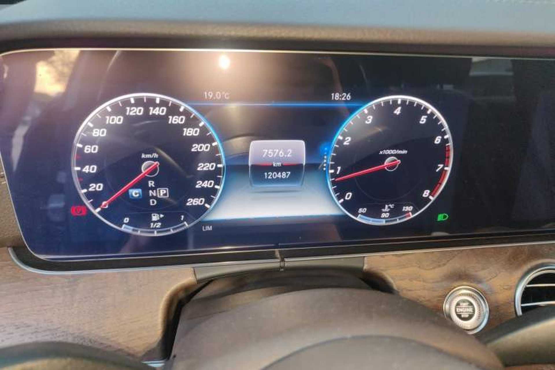 Used Mercedes-Benz E-Class 2018 Facelifted E 300 L Stylish Version Odometer Close Up
