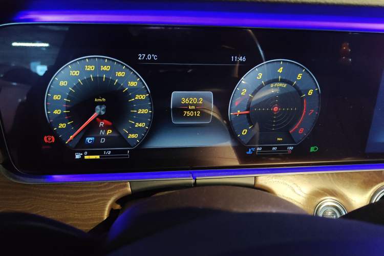 Used Mercedes-Benz E-Class 2018 E 300 L Luxury Model Odometer Close Up
