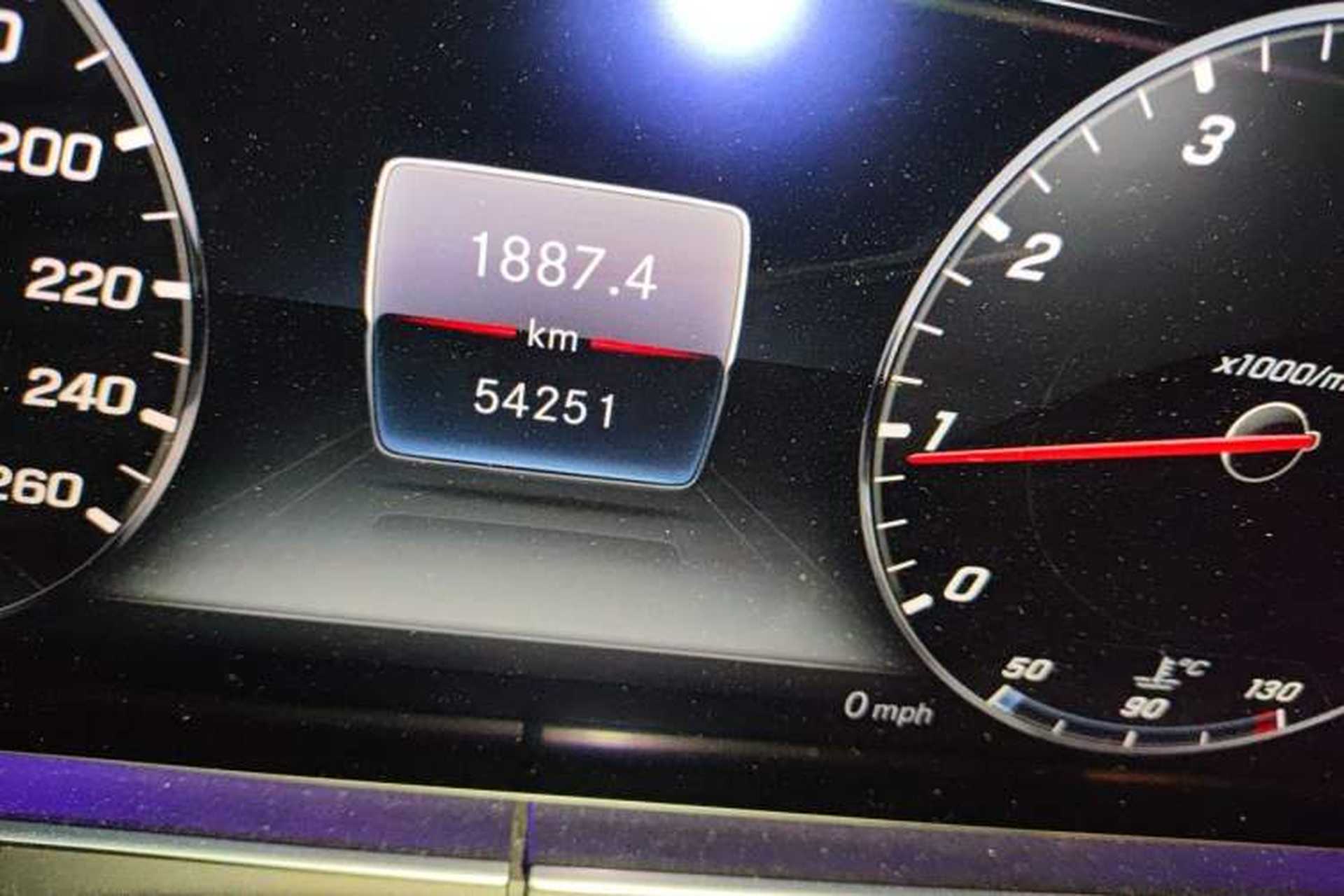 Used Mercedes-Benz E-Class 2018 E 300 Coupe Odometer Close Up