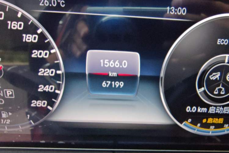 Used Mercedes-Benz E-Class 2018 Facelift E 200 L Sport Edition Odometer Close Up