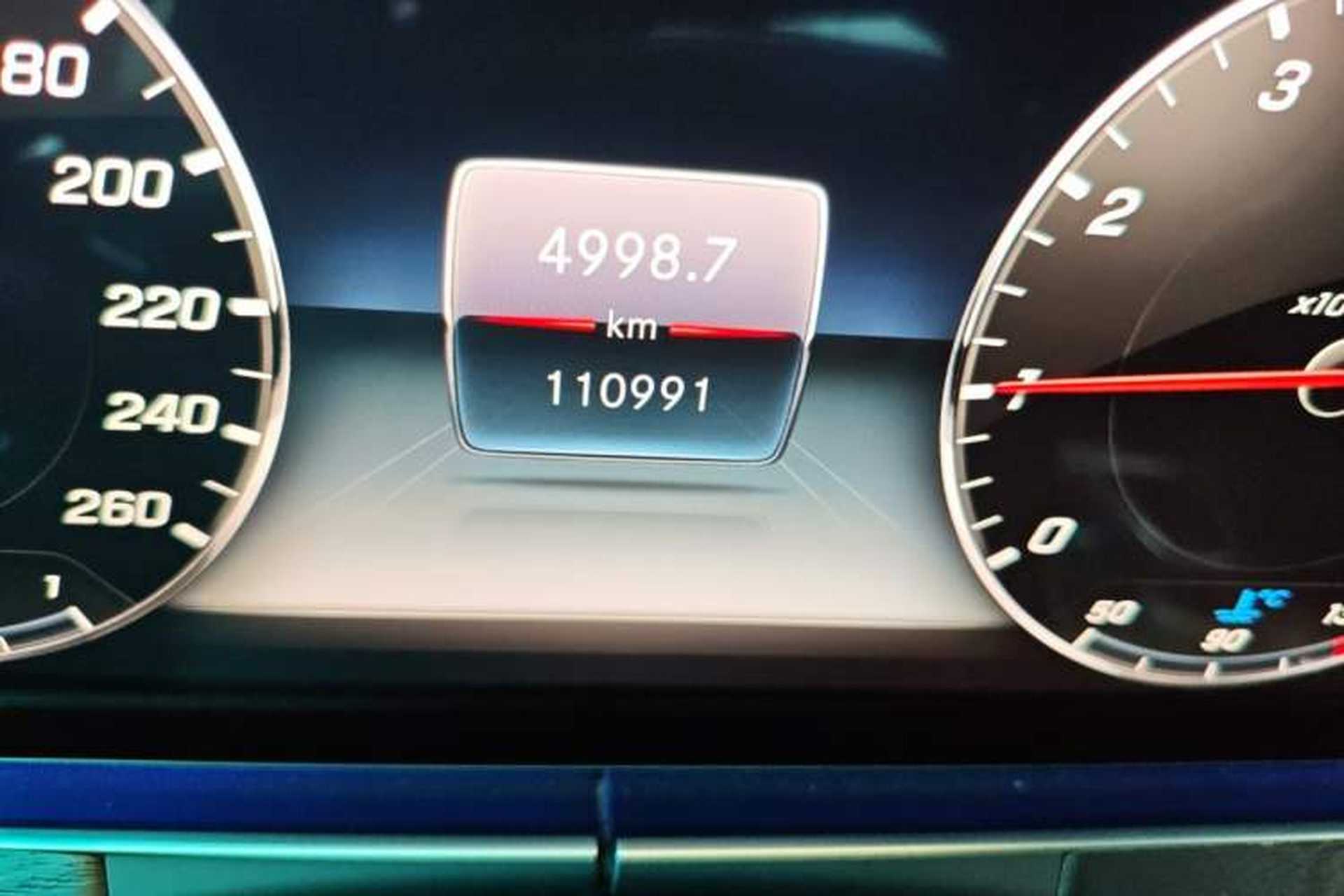 Used Mercedes-Benz E-Class 2018 E 200 Coupe Odometer Close Up