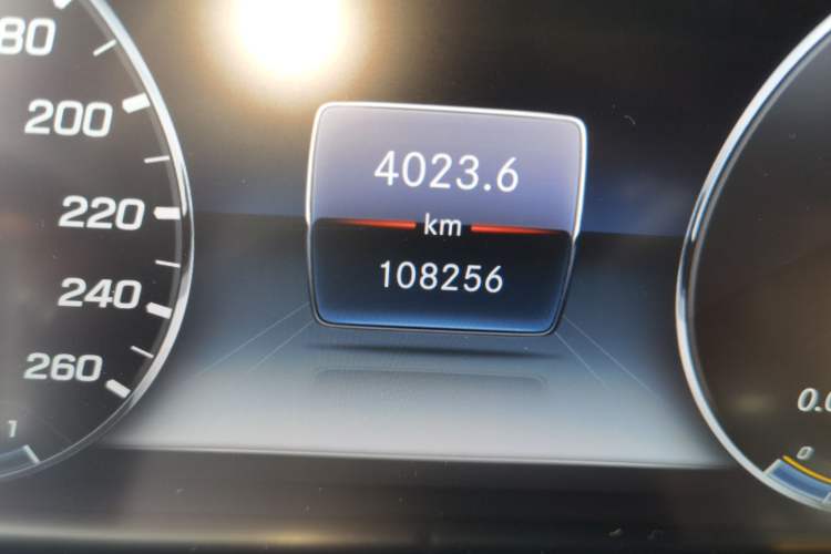 Used Mercedes-Benz E-Class 2018 E 300 L Sporty and Stylish Model Odometer Close Up