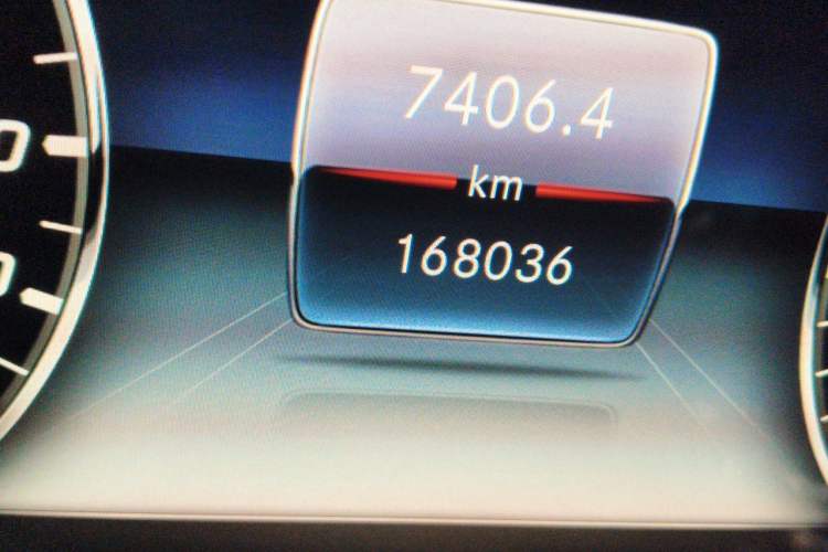 Used Mercedes-Benz E-Class 2018 E 300 L Sporty and Stylish Model Odometer Close Up