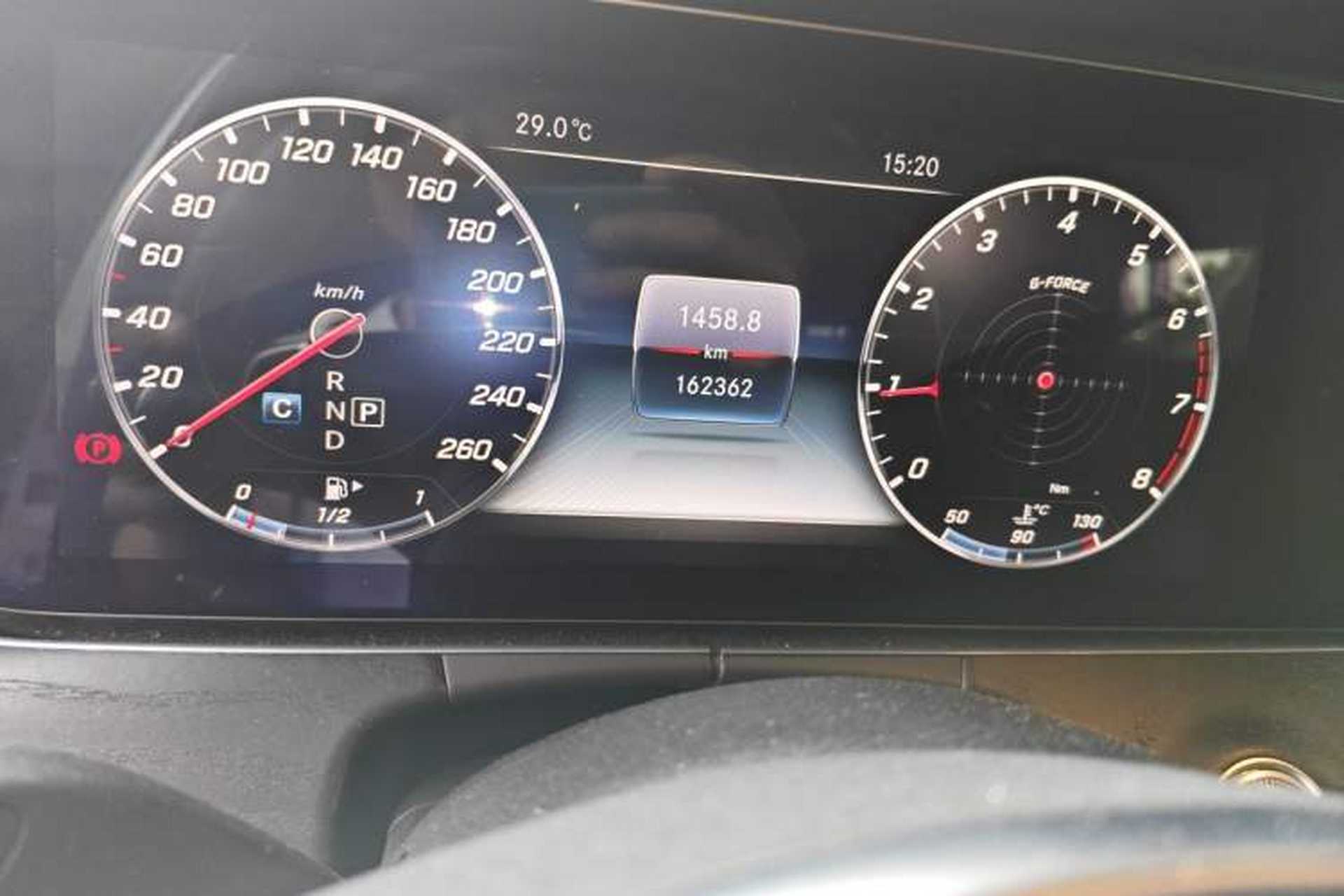 Used Mercedes-Benz E-Class 2018 E 200 L Sport Edition Odometer Close Up