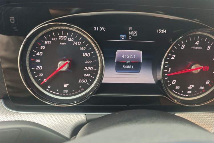 Used Mercedes-Benz E-Class 2018 E 200 Sport 4MATIC Odometer Close Up