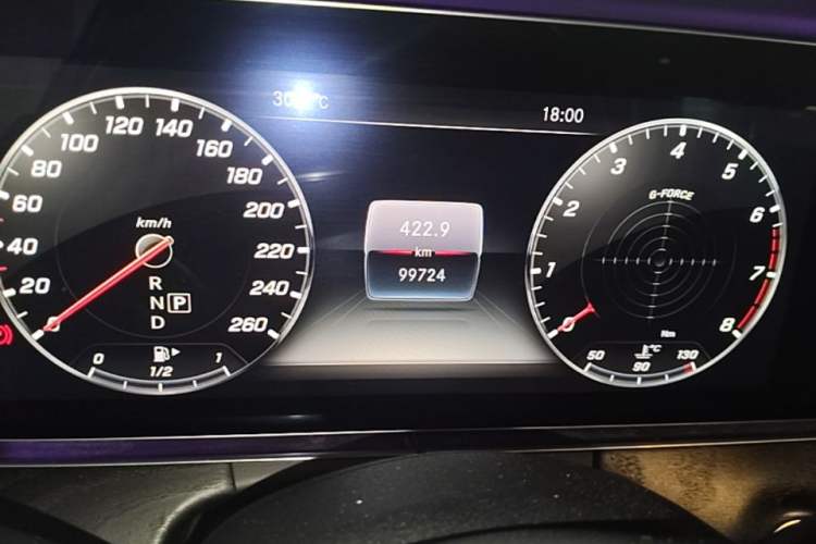 Used Mercedes-Benz E-Class 2018 Facelift E 200 L Sport Edition Odometer Close Up
