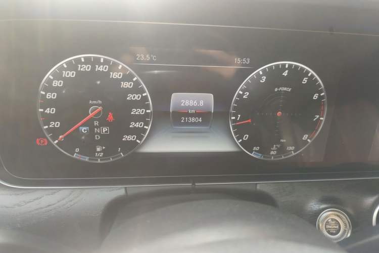 Used Mercedes-Benz E-Class 2018 E 300 L Sporty and Stylish Model Odometer Close Up