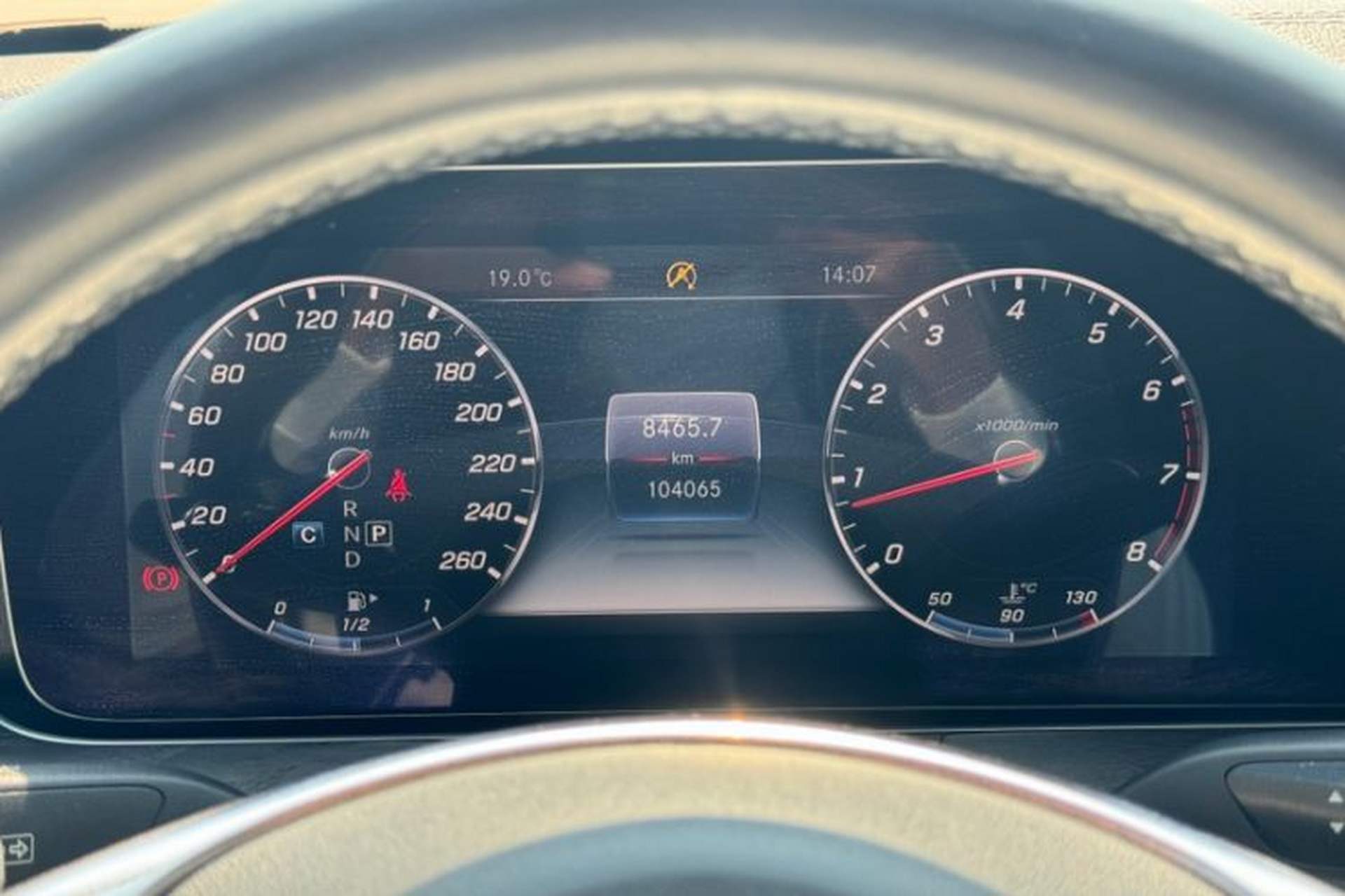 Used Mercedes-Benz E-Class 2018 Facelift E 200 L Sport Edition Odometer Close Up