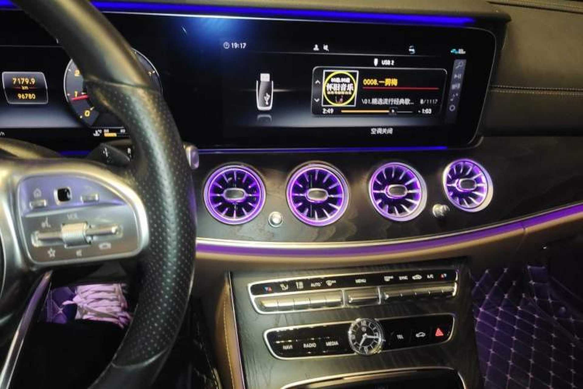 Used Mercedes-Benz E-Class 2019 E 300 L Sporty and Stylish Model Audio And AC Panel