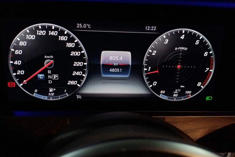 Used Mercedes-Benz E-Class 2019 E 300 L Stylish Model Odometer Close Up