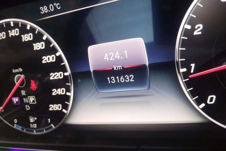 Used Mercedes-Benz E-Class 2019 E 300 L Stylish Model Odometer Close Up