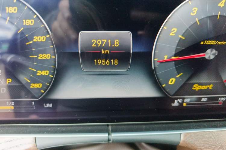 Used Mercedes-Benz E-Class 2019 E 300 L Luxury Model Odometer Close Up