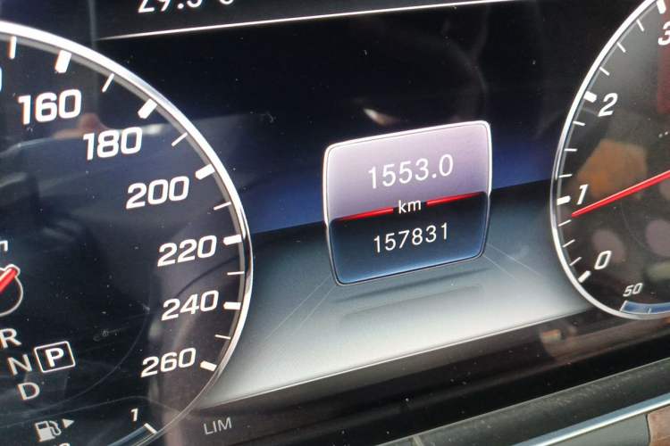 Used Mercedes-Benz E-Class 2019 E 300 L Luxury Model Odometer Close Up