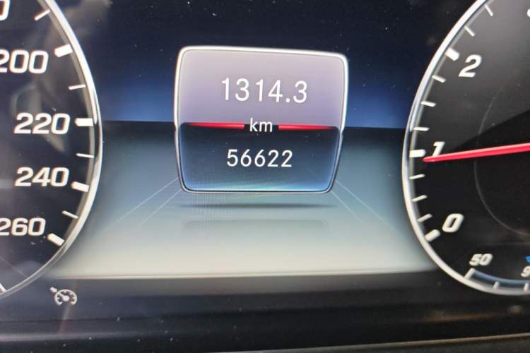 Used Mercedes-Benz E-Class 2019 E 300 L Sporty and Stylish Model Odometer Close Up