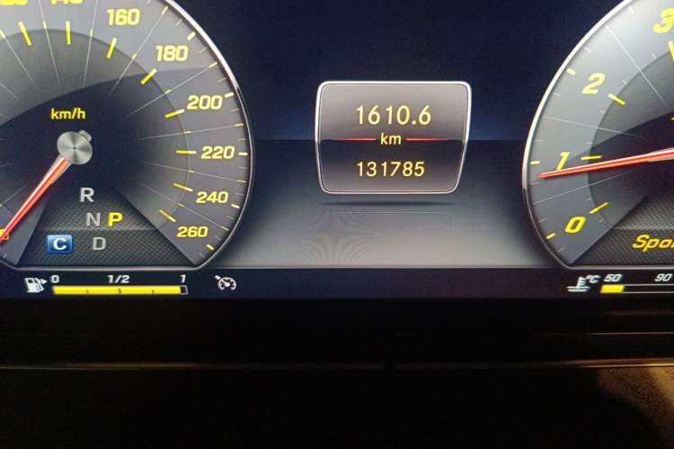 Used Mercedes-Benz E-Class 2019 E 300 L Sporty and Stylish Model Odometer Close Up