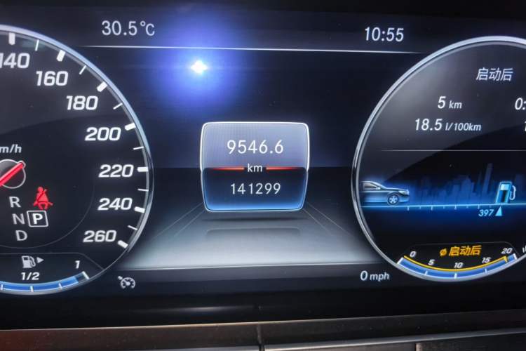 Used Mercedes-Benz E-Class 2019 Restyled E 300 L Sport Luxury Edition Odometer Close Up