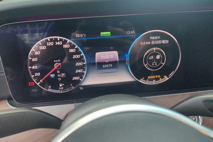 Used Mercedes-Benz E-Class 2019 E 260 L 4MATIC Odometer Close Up