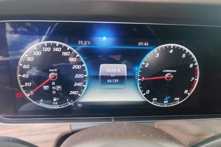 Used Mercedes-Benz E-Class 2019 E 300 L Stylish Model Odometer Close Up