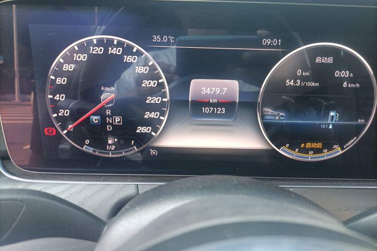 Used Mercedes-Benz E-Class 2019 E 200 L Sport Edition Odometer Close Up