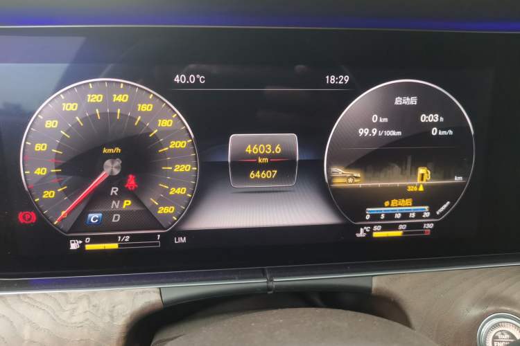 Used Mercedes-Benz E-Class 2019 E 300 L Stylish Model Odometer Close Up