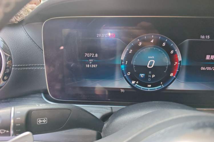 Used Mercedes-Benz E-Class 2019 E 200 L Sport Edition Odometer Close Up