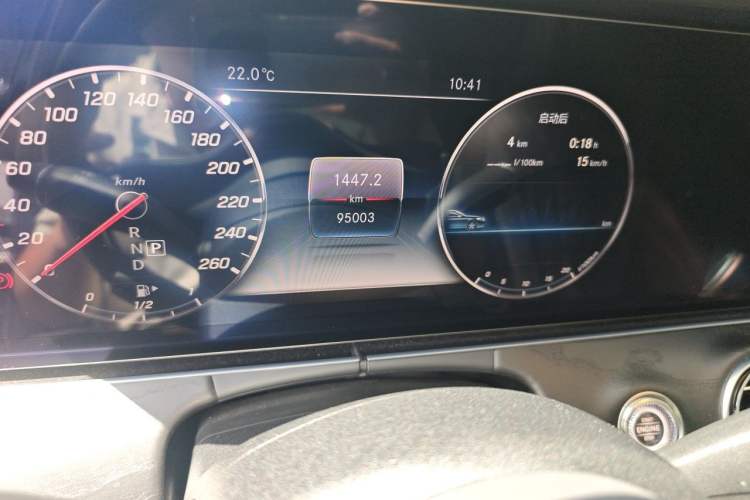 Used Mercedes-Benz E-Class 2019 E 300 L Sport Luxury Edition Odometer Close Up