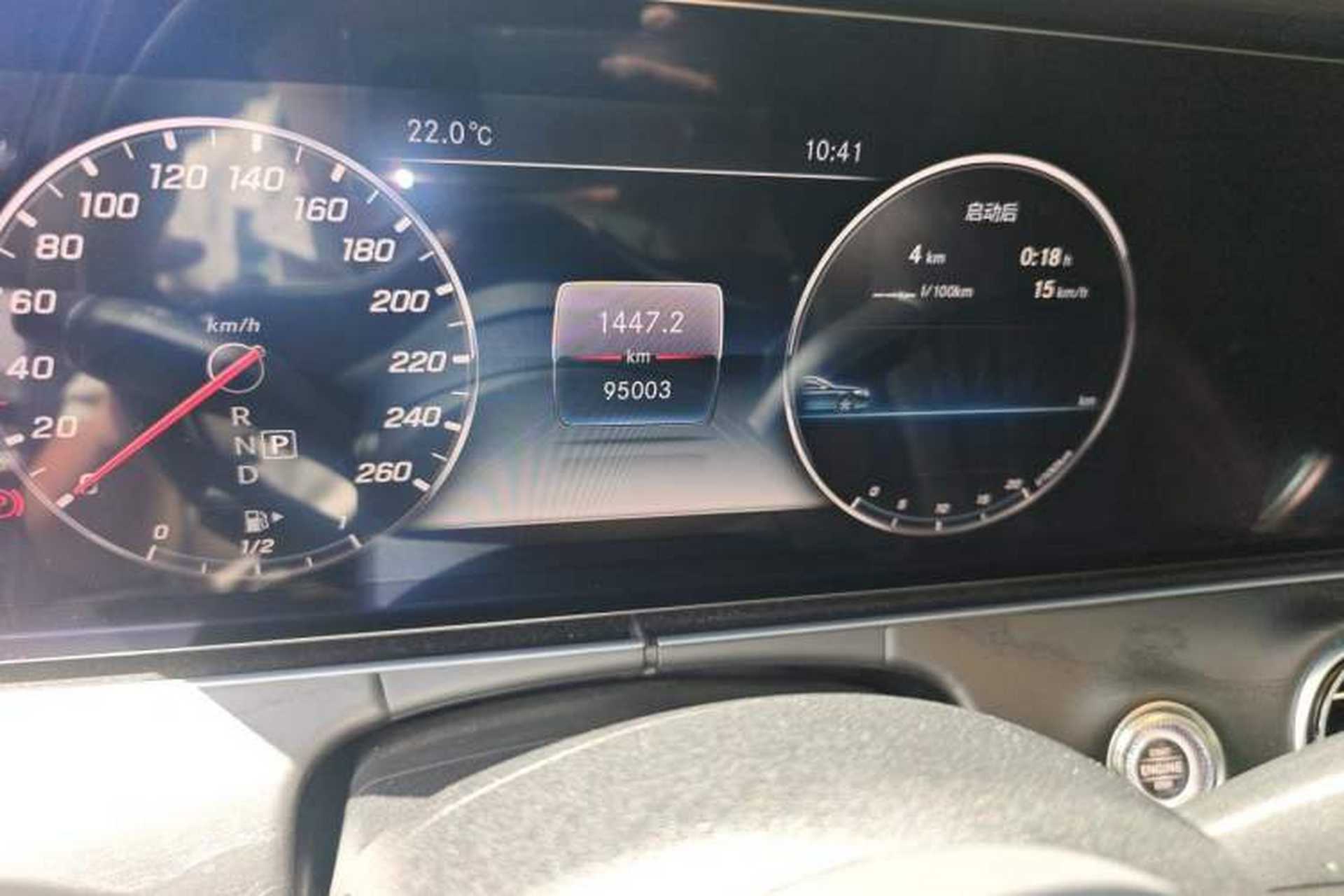 Used Mercedes-Benz E-Class 2019 E 300 L Sport Luxury Edition Odometer Close Up