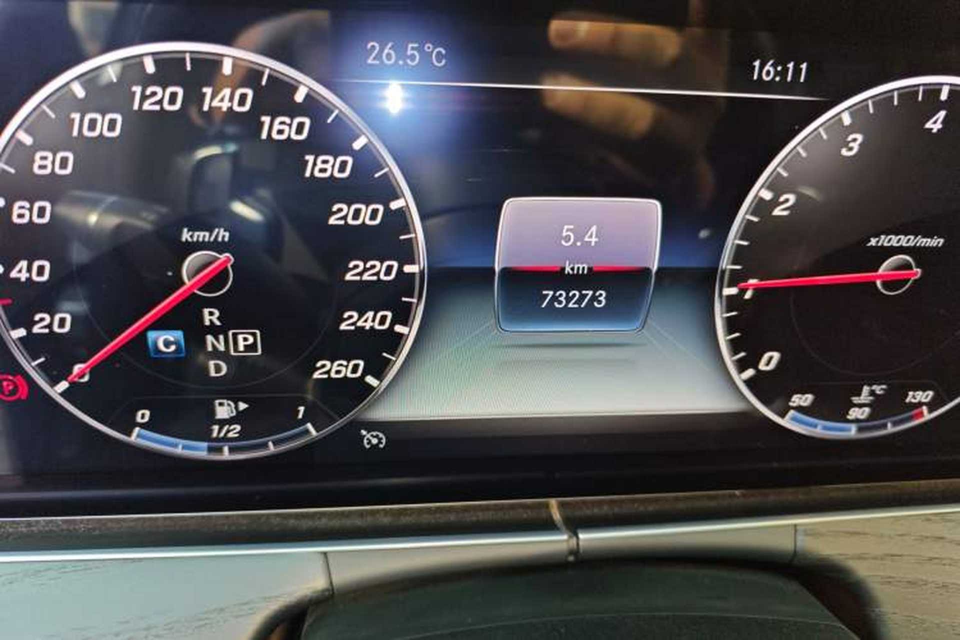 Used Mercedes-Benz E-Class 2019 Restyled E 300 L Sporty and Stylish Edition Odometer Close Up