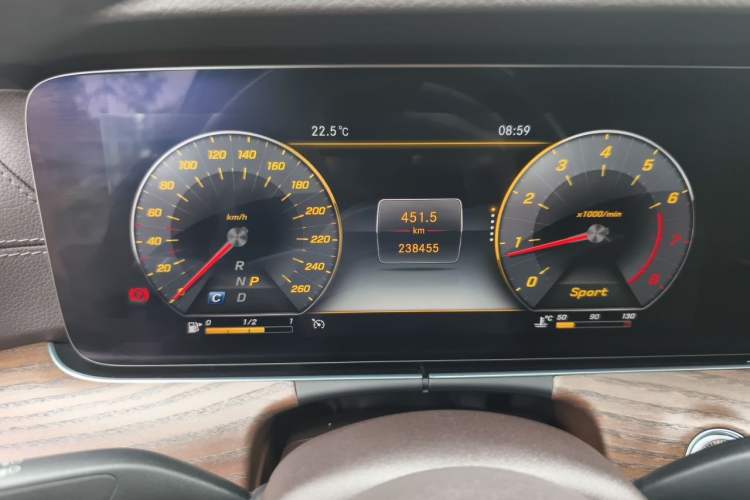 Used Mercedes-Benz E-Class 2019 E 300 L Stylish Model Odometer Close Up