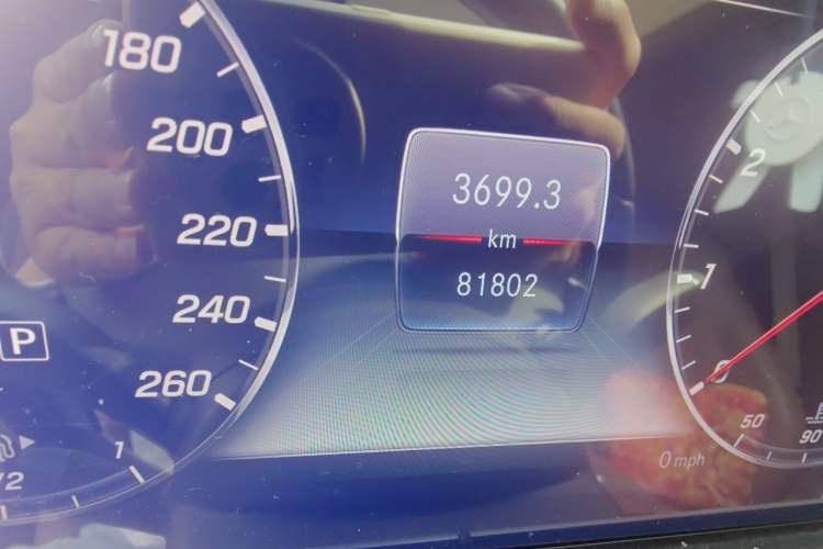Used Mercedes-Benz E-Class 2019 E 300 L Stylish Model Odometer Close Up
