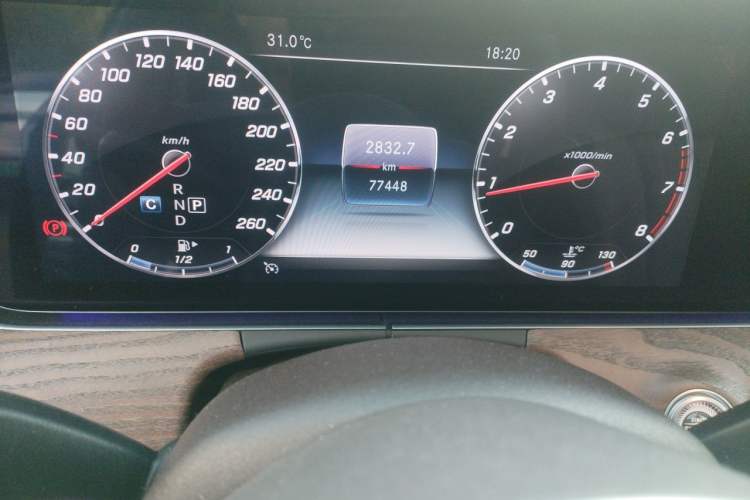 Used Mercedes-Benz E-Class 2019 E 300 L Stylish Model Odometer Close Up