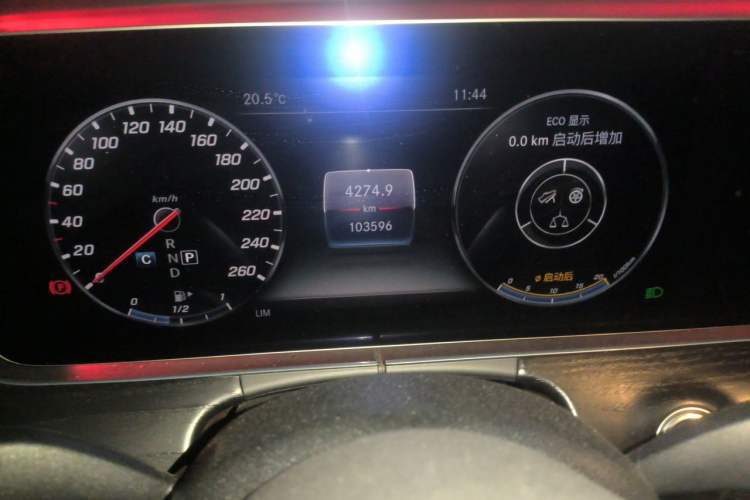 Used Mercedes-Benz E-Class 2019 E 300 L Sporty and Stylish Model Odometer Close Up