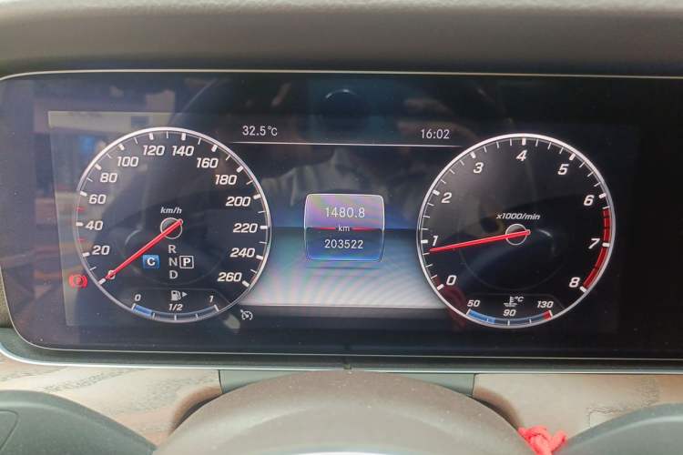 Used Mercedes-Benz E-Class 2019 E 300 L Luxury Model Odometer Close Up