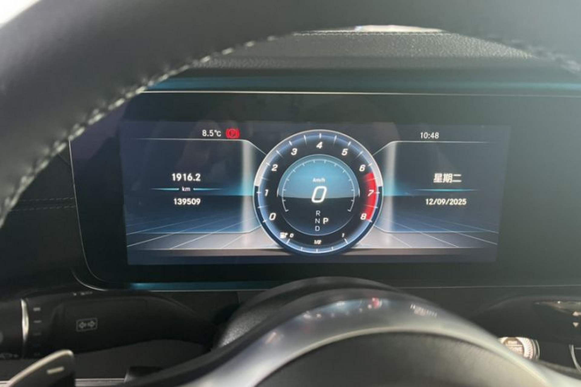 Used Mercedes-Benz E-Class 2019 E 300 L Sporty and Stylish Model Odometer Close Up