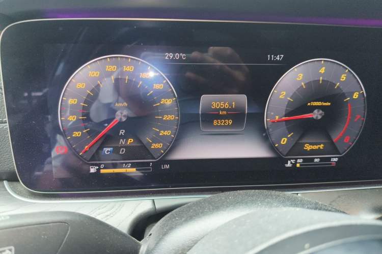 Used Mercedes-Benz E-Class 2019 E 300 L Sport Luxury Edition Odometer Close Up