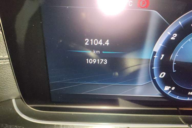 Used Mercedes-Benz E-Class 2019 E 300 L Sporty and Stylish Model Odometer Close Up
